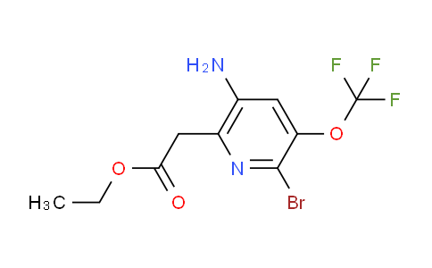 Ethyl 5-amino-2-bromo-3-(trifluoromethoxy)pyridine-6-acetate
