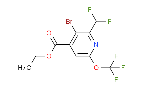 AM186320 | 1806173-39-6 | Ethyl 3-bromo-2-(difluoromethyl)-6-(trifluoromethoxy)pyridine-4-carboxylate