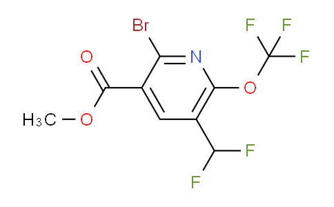 Methyl 2-bromo-5-(difluoromethyl)-6-(trifluoromethoxy)pyridine-3-carboxylate