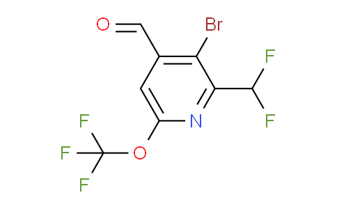 AM186423 | 1804007-45-1 | 3-Bromo-2-(difluoromethyl)-6-(trifluoromethoxy)pyridine-4-carboxaldehyde