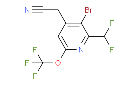 AM186440 | 1804546-32-4 | 3-Bromo-2-(difluoromethyl)-6-(trifluoromethoxy)pyridine-4-acetonitrile