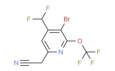 AM186442 | 1804728-61-7 | 3-Bromo-4-(difluoromethyl)-2-(trifluoromethoxy)pyridine-6-acetonitrile