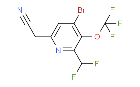AM186452 | 1804615-31-3 | 4-Bromo-2-(difluoromethyl)-3-(trifluoromethoxy)pyridine-6-acetonitrile