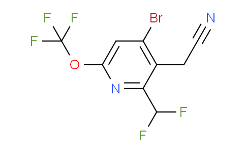 AM186453 | 1804750-90-0 | 4-Bromo-2-(difluoromethyl)-6-(trifluoromethoxy)pyridine-3-acetonitrile
