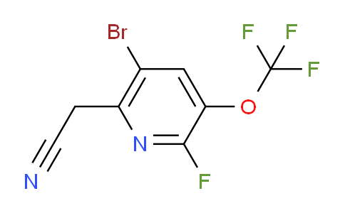 5-Bromo-2-fluoro-3-(trifluoromethoxy)pyridine-6-acetonitrile