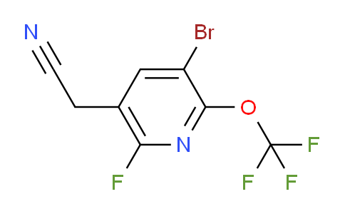 3-Bromo-6-fluoro-2-(trifluoromethoxy)pyridine-5-acetonitrile