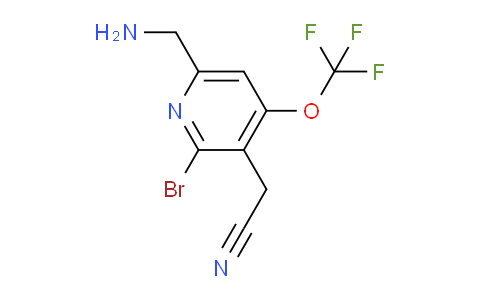 6-(Aminomethyl)-2-bromo-4-(trifluoromethoxy)pyridine-3-acetonitrile