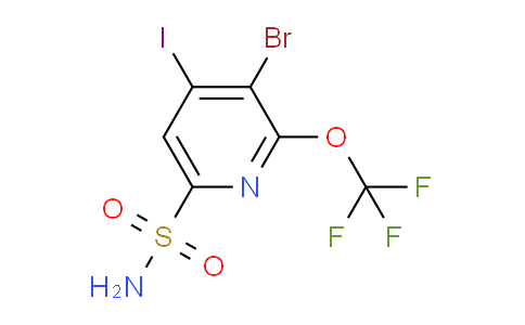 3-Bromo-4-iodo-2-(trifluoromethoxy)pyridine-6-sulfonamide