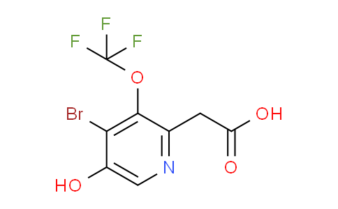 4-Bromo-5-hydroxy-3-(trifluoromethoxy)pyridine-2-acetic acid