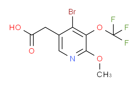 4-Bromo-2-methoxy-3-(trifluoromethoxy)pyridine-5-acetic acid