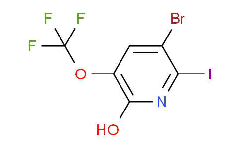 3-Bromo-6-hydroxy-2-iodo-5-(trifluoromethoxy)pyridine