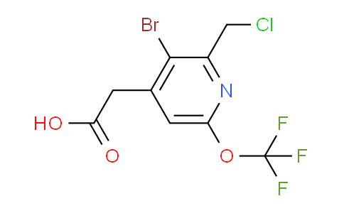 3-Bromo-2-(chloromethyl)-6-(trifluoromethoxy)pyridine-4-acetic acid