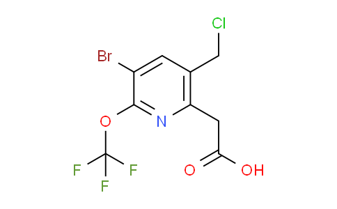 3-Bromo-5-(chloromethyl)-2-(trifluoromethoxy)pyridine-6-acetic acid