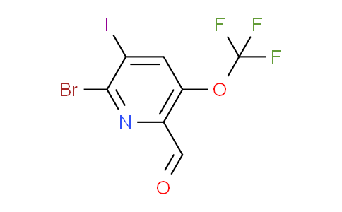 2-Bromo-3-iodo-5-(trifluoromethoxy)pyridine-6-carboxaldehyde