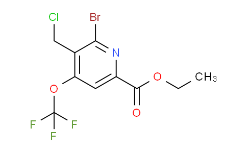 Ethyl 2-bromo-3-(chloromethyl)-4-(trifluoromethoxy)pyridine-6-carboxylate