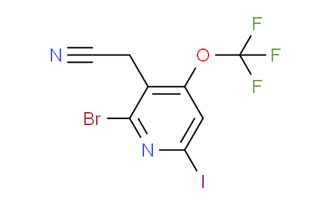 2-Bromo-6-iodo-4-(trifluoromethoxy)pyridine-3-acetonitrile