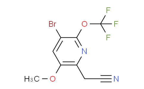 3-Bromo-5-methoxy-2-(trifluoromethoxy)pyridine-6-acetonitrile