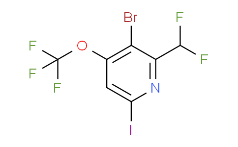3-Bromo-2-(difluoromethyl)-6-iodo-4-(trifluoromethoxy)pyridine