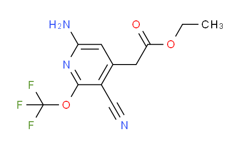 Ethyl 6-amino-3-cyano-2-(trifluoromethoxy)pyridine-4-acetate