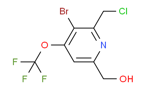 3-Bromo-2-(chloromethyl)-4-(trifluoromethoxy)pyridine-6-methanol