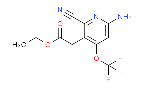 Ethyl 6-amino-2-cyano-4-(trifluoromethoxy)pyridine-3-acetate