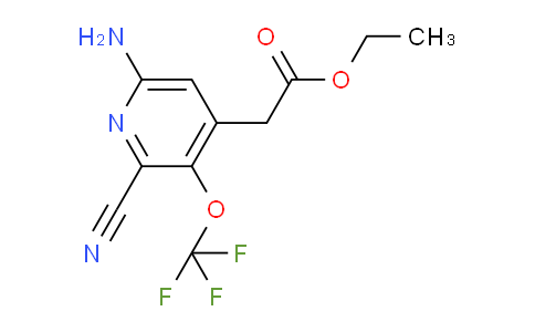 Ethyl 6-amino-2-cyano-3-(trifluoromethoxy)pyridine-4-acetate