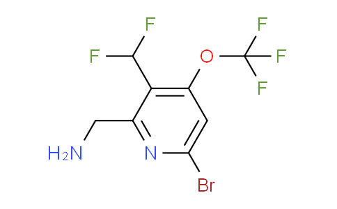2-(Aminomethyl)-6-bromo-3-(difluoromethyl)-4-(trifluoromethoxy)pyridine