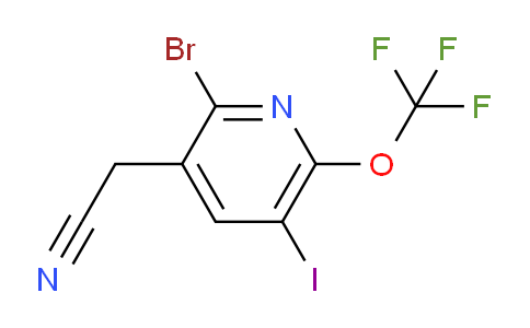 2-Bromo-5-iodo-6-(trifluoromethoxy)pyridine-3-acetonitrile