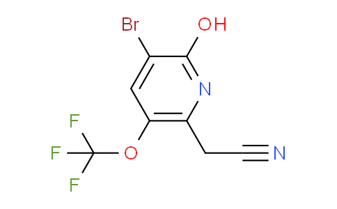 3-Bromo-2-hydroxy-5-(trifluoromethoxy)pyridine-6-acetonitrile