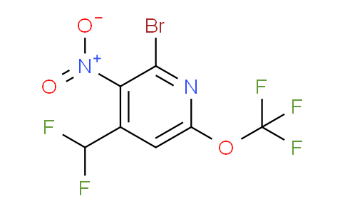 2-Bromo-4-(difluoromethyl)-3-nitro-6-(trifluoromethoxy)pyridine