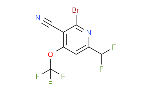 2-Bromo-3-cyano-6-(difluoromethyl)-4-(trifluoromethoxy)pyridine