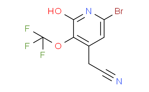 6-Bromo-2-hydroxy-3-(trifluoromethoxy)pyridine-4-acetonitrile