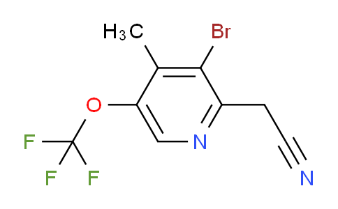 AM188029 | 1804580-75-3 | 3-Bromo-4-methyl-5-(trifluoromethoxy)pyridine-2-acetonitrile