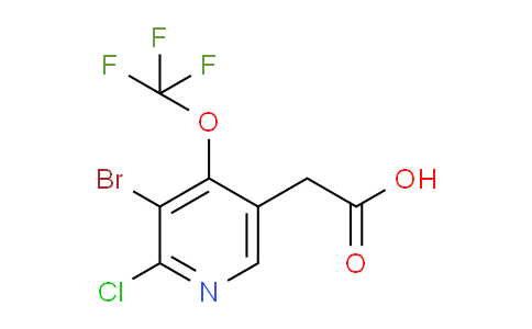 3-Bromo-2-chloro-4-(trifluoromethoxy)pyridine-5-acetic acid