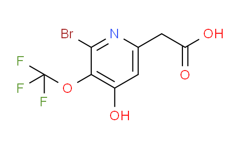 2-Bromo-4-hydroxy-3-(trifluoromethoxy)pyridine-6-acetic acid