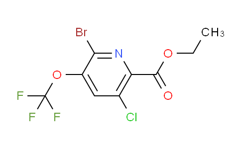 Ethyl 2-bromo-5-chloro-3-(trifluoromethoxy)pyridine-6-carboxylate