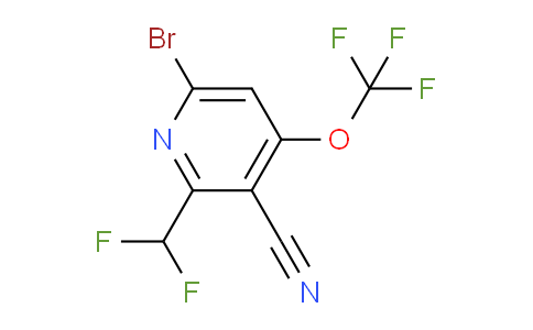 6-Bromo-3-cyano-2-(difluoromethyl)-4-(trifluoromethoxy)pyridine