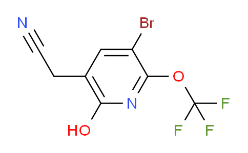 3-Bromo-6-hydroxy-2-(trifluoromethoxy)pyridine-5-acetonitrile
