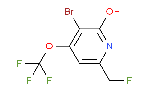 3-Bromo-6-(fluoromethyl)-2-hydroxy-4-(trifluoromethoxy)pyridine