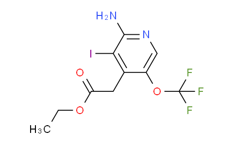 Ethyl 2-amino-3-iodo-5-(trifluoromethoxy)pyridine-4-acetate
