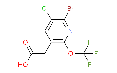 2-Bromo-3-chloro-6-(trifluoromethoxy)pyridine-5-acetic acid