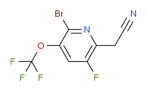 2-Bromo-5-fluoro-3-(trifluoromethoxy)pyridine-6-acetonitrile