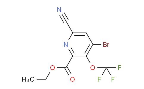 Ethyl 4-bromo-6-cyano-3-(trifluoromethoxy)pyridine-2-carboxylate