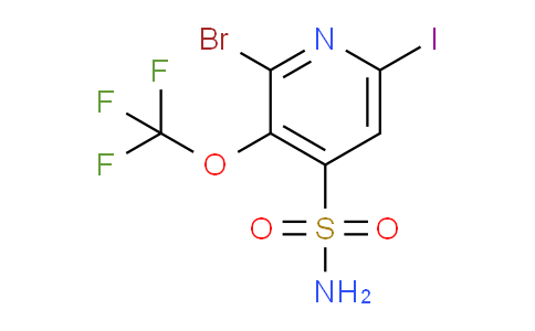2-Bromo-6-iodo-3-(trifluoromethoxy)pyridine-4-sulfonamide