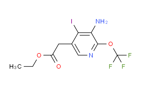 Ethyl 3-amino-4-iodo-2-(trifluoromethoxy)pyridine-5-acetate