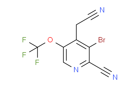 3-Bromo-2-cyano-5-(trifluoromethoxy)pyridine-4-acetonitrile