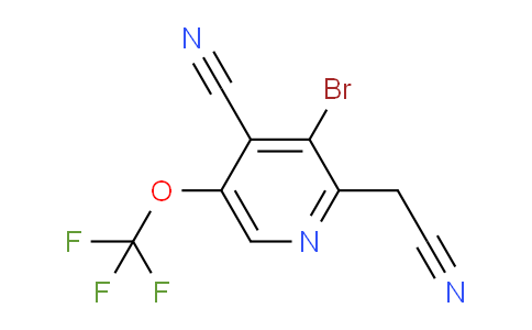 3-Bromo-4-cyano-5-(trifluoromethoxy)pyridine-2-acetonitrile