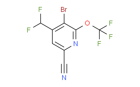 3-Bromo-6-cyano-4-(difluoromethyl)-2-(trifluoromethoxy)pyridine