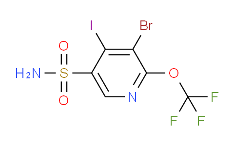 3-Bromo-4-iodo-2-(trifluoromethoxy)pyridine-5-sulfonamide