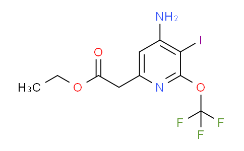 Ethyl 4-amino-3-iodo-2-(trifluoromethoxy)pyridine-6-acetate